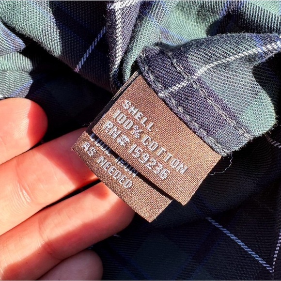 J. McLaughlin Men Dark Green Plaid Button Down Shirt Size Medium - Picture 8 of 8